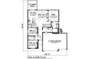 Ranch Style House Plan - 5 Beds 3 Baths 2498 Sq/Ft Plan #70-1562 Floor 
