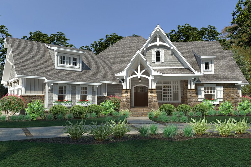 Architectural House Design - Cottage Exterior - Front Elevation Plan #120-252