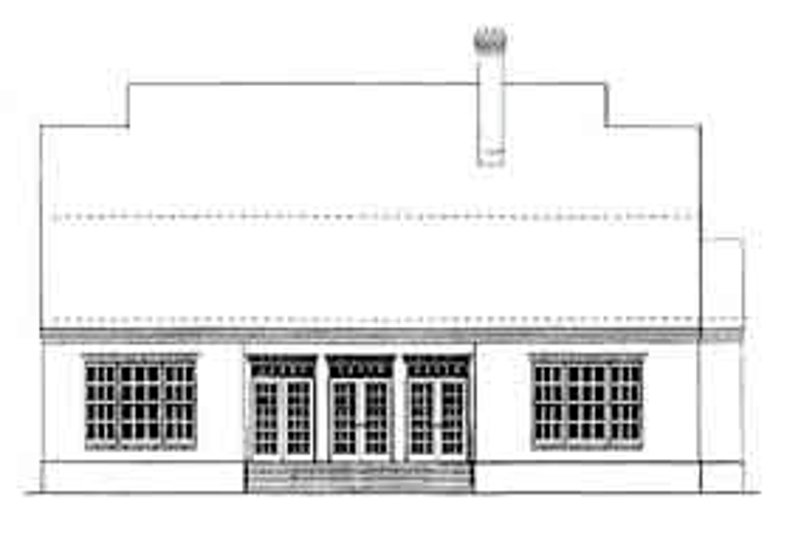 Architectural House Design - Exterior - Rear Elevation for Southern House Plan #406-223 - 3 bed, 3.5 bath