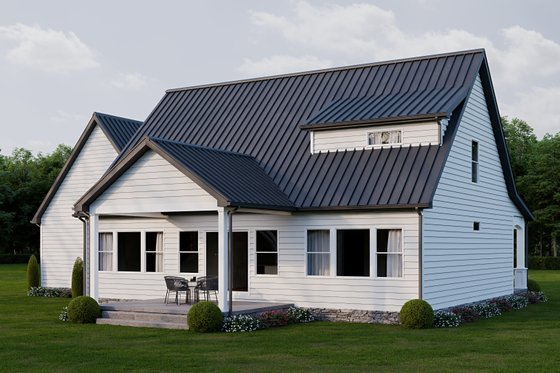 Exterior - Rear Elevation 1 for Country House Plan #1089-61 - 3 bed, 2.5 bath