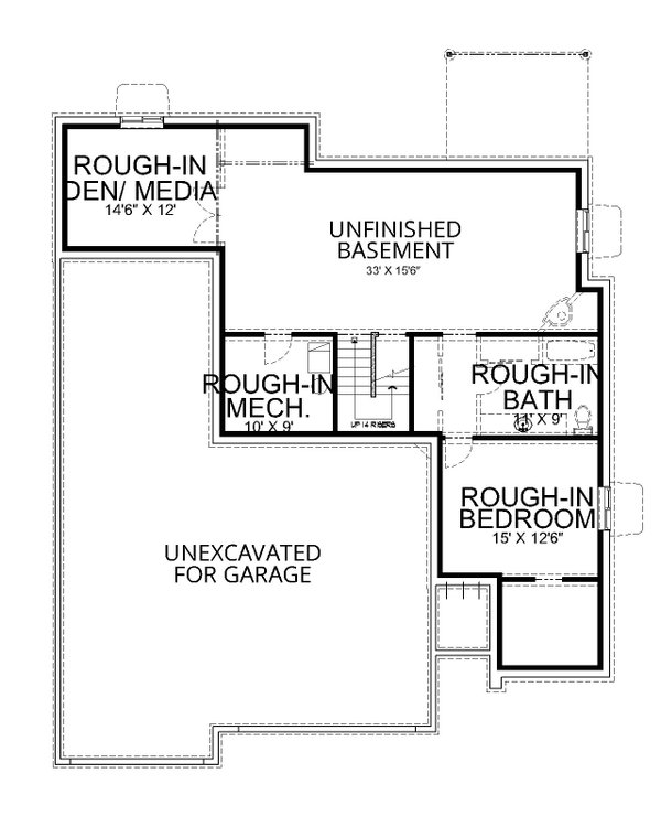 Dream House Plan - Craftsman Floor Plan - Lower Floor Plan #112-180