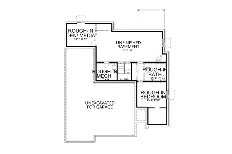 Dream House Plan - Floor Plan - Lower Floor for Craftsman House Plan #112-180 - 3 bed, 3 bath