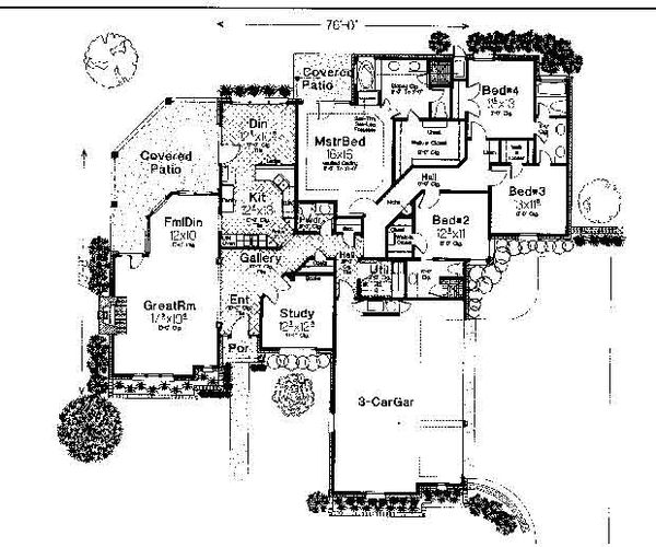 Colonial Floor Plan - Main Floor Plan #310-725