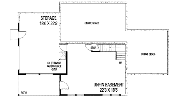 Home Plan - Cottage Floor Plan - Lower Floor Plan #60-606
