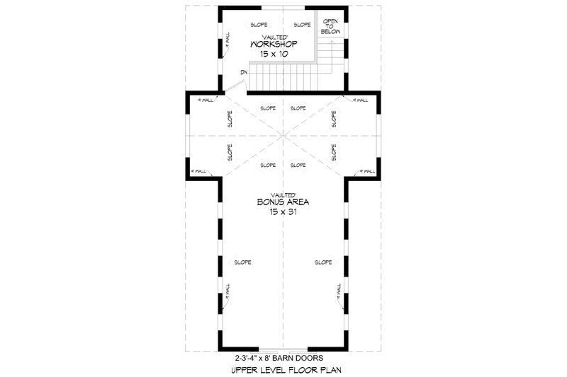 Dream House Plan - Floor Plan - Upper Floor for Country House Plan #932-355, 1 bath