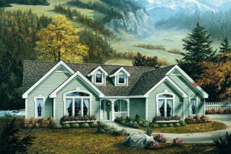 Home Plan - Traditional Exterior - Front Elevation Plan #57-184
