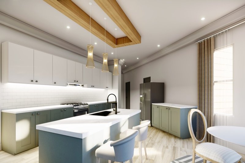 House Blueprint - Interior - Kitchen for Ranch House Plan #54-466 - 3 bed, 2.5 bath