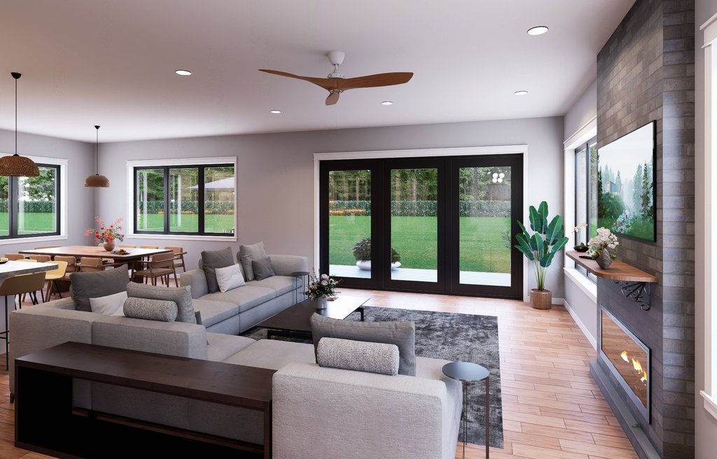 Interior - Family Room 1 for Contemporary House Plan #932-1430 - 4 bed, 4.5 bath