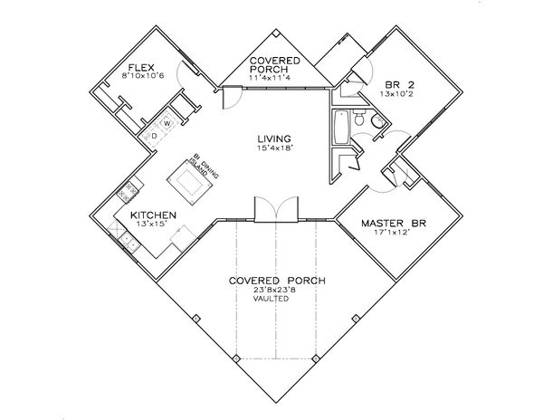 Prairie Floor Plan - Main Floor Plan #8-304