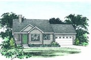 Traditional Style House Plan - 3 Beds 2 Baths 1190 Sq/Ft Plan #20-1322 
