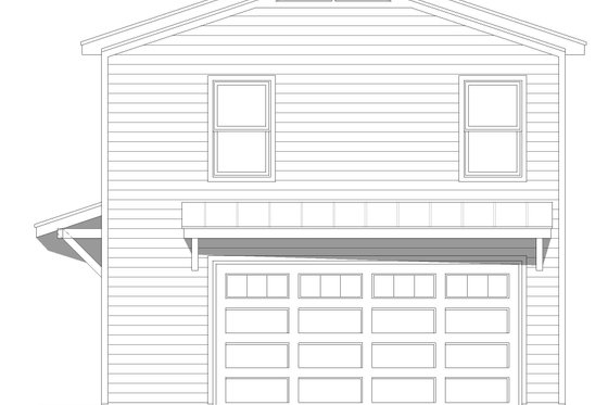 Exterior - Front Elevation 3 for Contemporary House Plan #932-932 - 2 bed, 1 bath