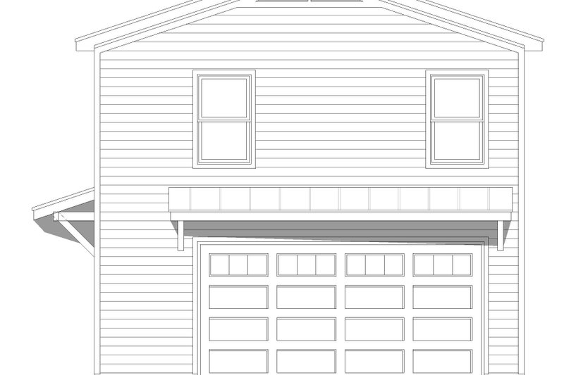 Home Plan - Exterior - Front Elevation 3 for Contemporary House Plan #932-932 - 2 bed, 1 bath