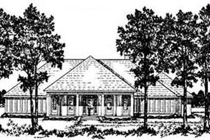 Southern Exterior - Front Elevation Plan #36-203