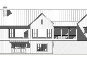 Exterior - Rear Elevation for Farmhouse House Plan #901-145 - 4 bed, 4.5 bath