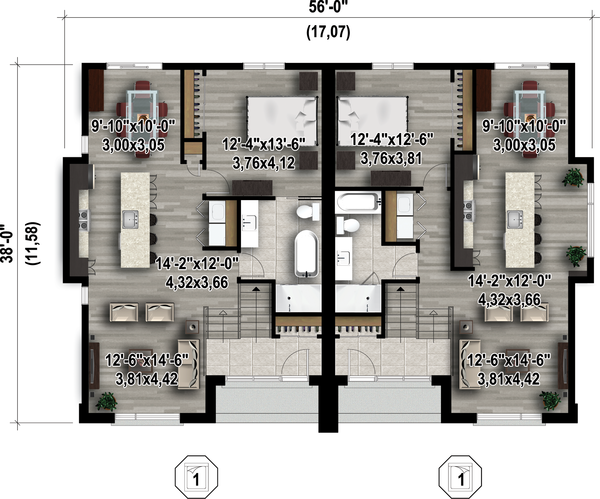 Contemporary Floor Plan - Main Floor Plan #25-4352