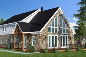 Exterior - Other Elevation for Southern House Plan #932-1006 - 3 bed, 2.5 bath