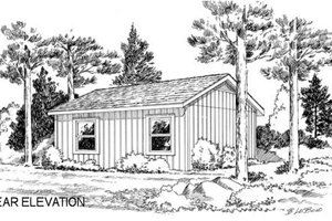 Exterior - Rear Elevation for Cottage House Plan #312-358 - 2 bed, 1 bath
