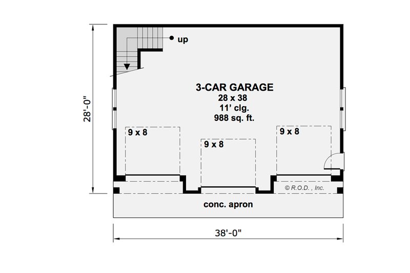 Dream House Plan - Floor Plan - Main Floor for Modern House Plan #51-1571 - 1 bed, 1 bath