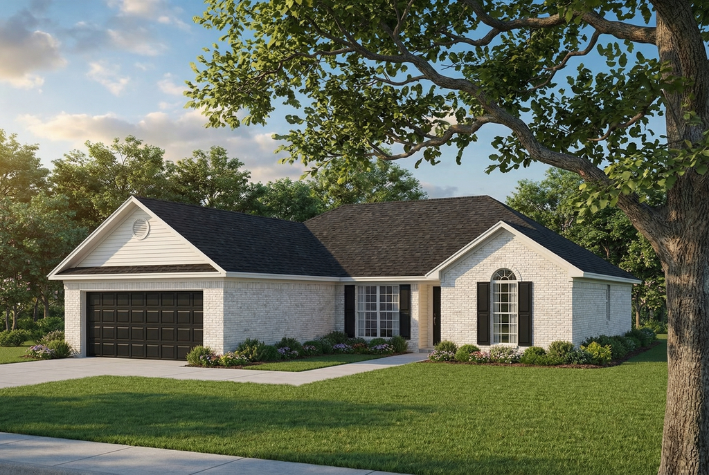 Exterior - Front Elevation 2 for Traditional House Plan #17-103 - 3 bed, 2 bath