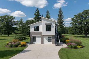 House Plan Design - Exterior - Front Elevation for Contemporary House Plan #20-2619 - 4 bed, 3 bath