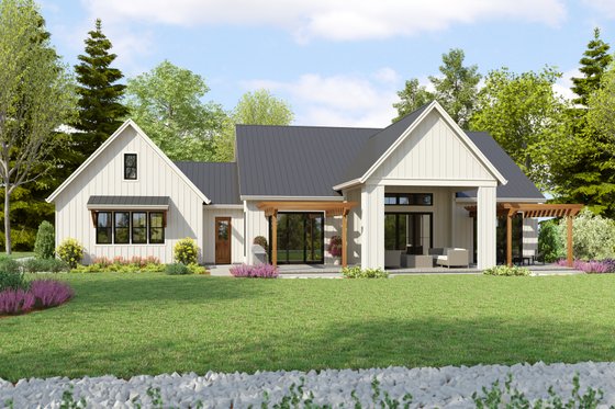 Exterior - Rear Elevation for Farmhouse House Plan #48-1190 - 3 bed, 3 bath