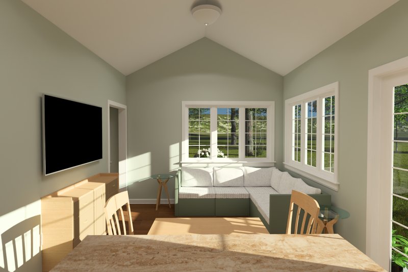 Architectural House Design - Interior - Family Room 1 for Cottage House Plan #513-2417 - 1 bed, 1 bath