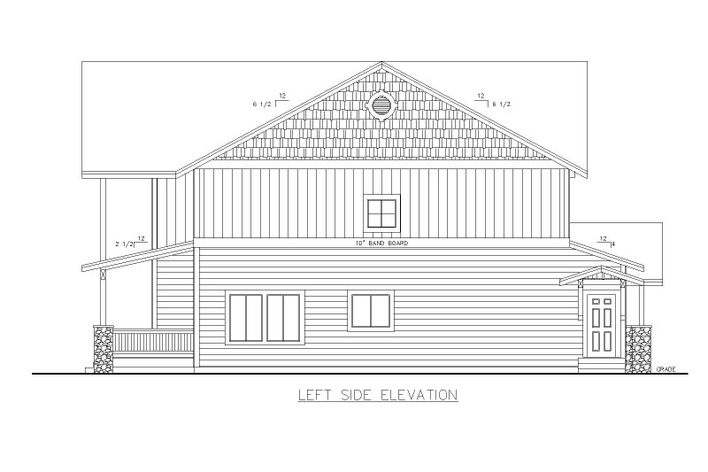 House Blueprint - Exterior - Other Elevation for Farmhouse House Plan #117-955 - 3 bed, 3.5 bath