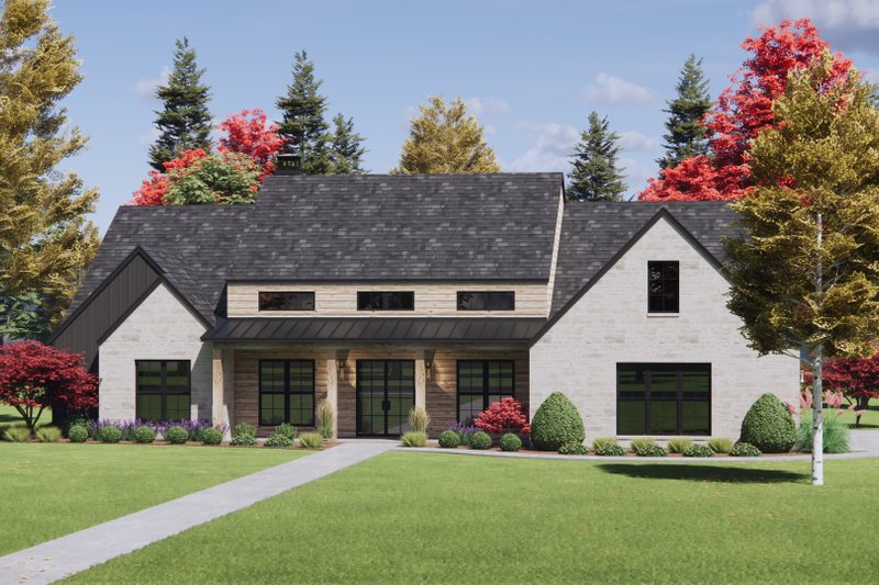 Architectural House Design - Exterior - Front Elevation 4 for Farmhouse House Plan #1096-151 - 4 bed, 3.5 bath