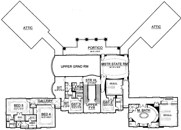 Home Plan - European Floor Plan - Upper Floor Plan #119-228