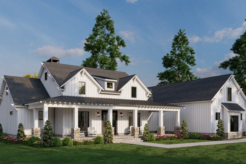 House Design - Exterior - Front Elevation 4 for Farmhouse House Plan #923-419 - 3 bed, 3.5 bath