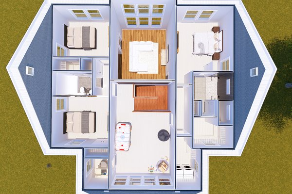 House Blueprint - Cottage Floor Plan - Upper Floor Plan #513-2335