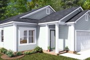 Contemporary Style House Plan - 3 Beds 2 Baths 1546 Sq/Ft Plan #513-2286 Exterior 