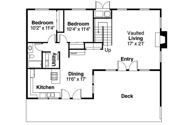 Architectural House Design - Contemporary Floor Plan - Main Floor Plan #124-405