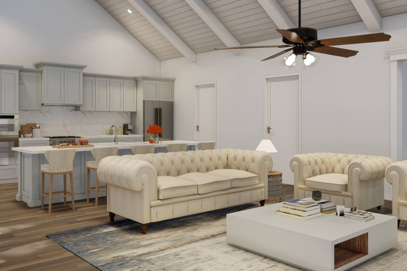 House Design - Interior - Family Room 1 for Farmhouse House Plan #923-386 - 4 bed, 3 bath