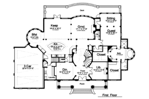 Floor Plan - Main Floor for Classical House Plan #119-363 - 5 bed, 7 bath