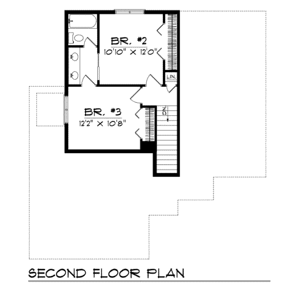 Country Floor Plan - Upper Floor Plan #70-267