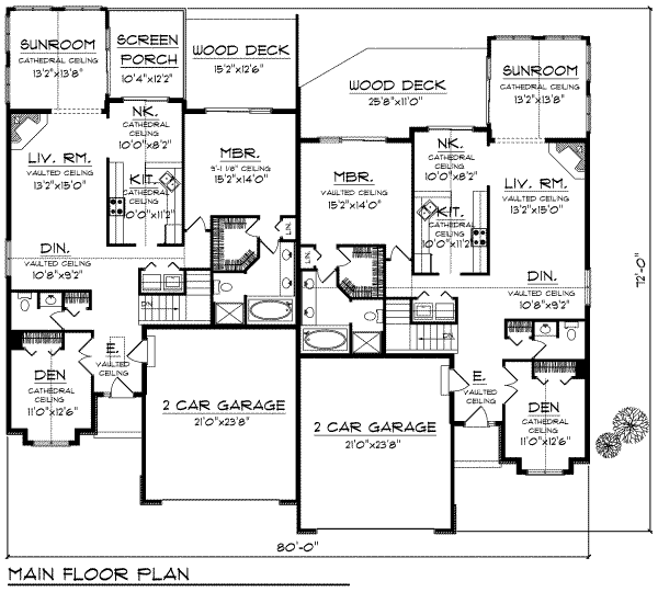 House Plan Design - Traditional Floor Plan - Main Floor Plan #70-741