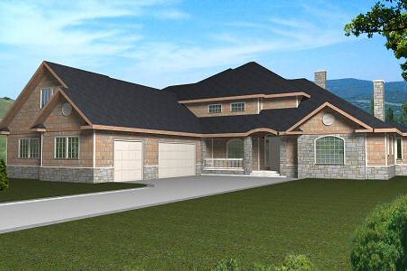 Dream House Plan - European Exterior - Front Elevation Plan #117-562