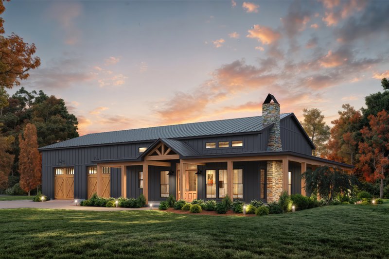 House Blueprint - Exterior - Other Elevation 1 for Barndominium House Plan #1074-116 - 3 bed, 2 bath