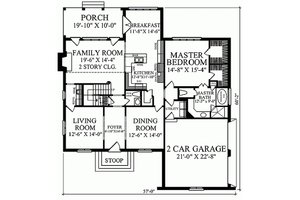 Floor Plan - Main Floor for European House Plan #137-137 - 4 bed, 3 bath
