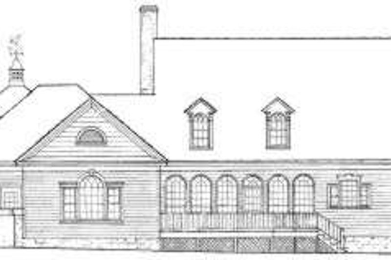 Home Plan - Exterior - Rear Elevation for Country House Plan #137-239 - 4 bed, 3 bath