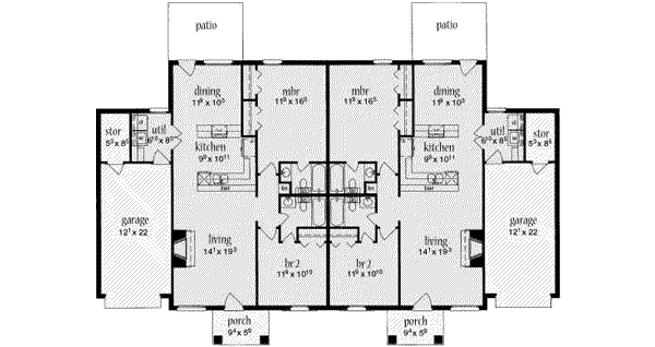 House Plan Design - Southern Floor Plan - Main Floor Plan #36-441