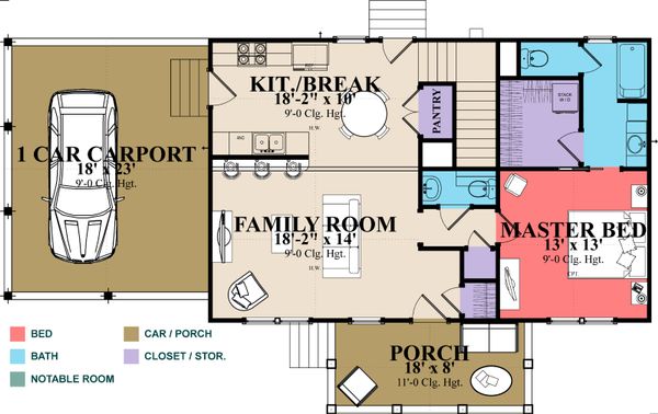 Home Plan - Country Floor Plan - Main Floor Plan #63-379
