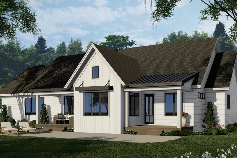Home Plan - Exterior - Rear Elevation for Farmhouse House Plan #51-1235 - 3 bed, 3.5 bath