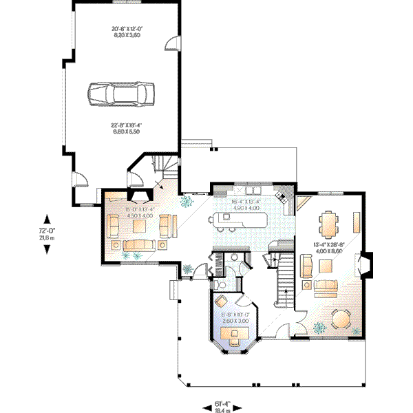 House Plan Design - Country Floor Plan - Main Floor Plan #23-382