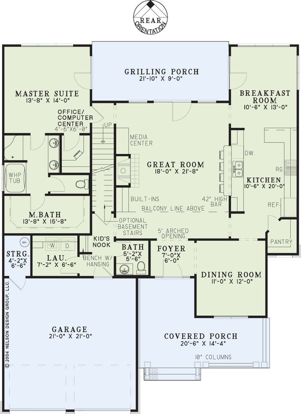 Home Plan - Traditional Floor Plan - Main Floor Plan #17-2779