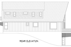 Exterior - Rear Elevation for Southern House Plan #932-813 - 3 bed, 2 bath