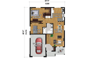 Farmhouse Style House Plan - 2 Beds 1 Baths 1051 Sq/Ft Plan #25-4945 