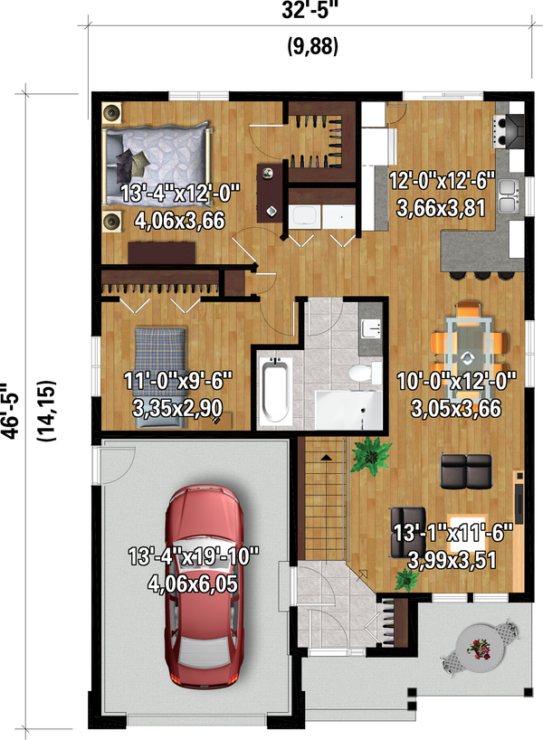 Home Plan - Farmhouse Floor Plan - Main Floor Plan #25-4945
