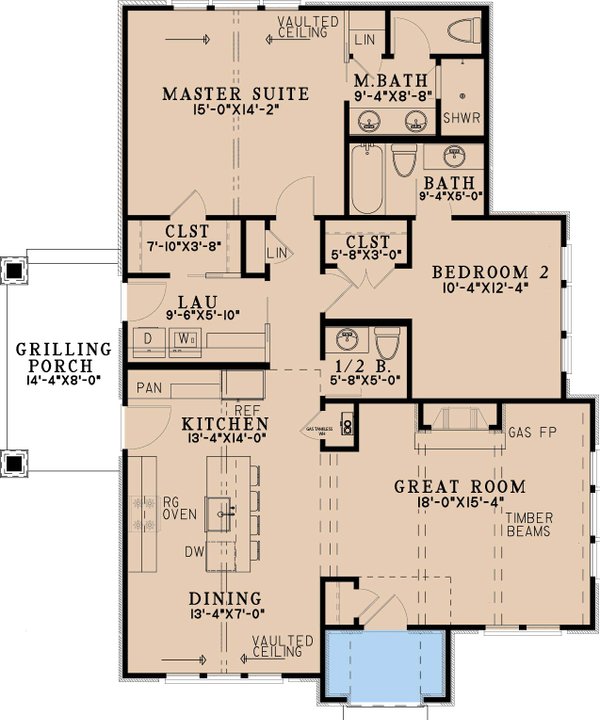 House Blueprint - Bungalow Floor Plan - Main Floor Plan #923-467